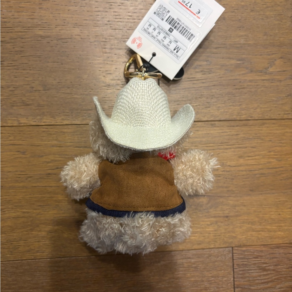 Zara Cowboy Teddy Bear Keychain - Picture 3 of 6